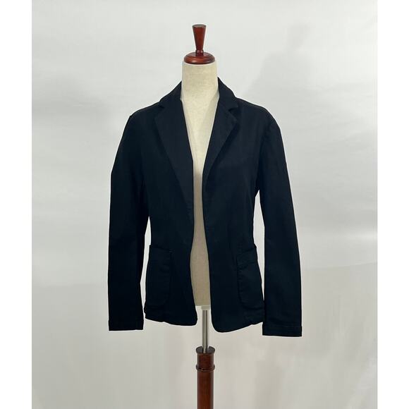 FRANK & EILEEN L Large Black Performance Denim Jet Black Dublin Jacket Blazer - Picture 9 of 15